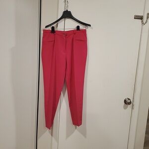 High-Rise Slim Pink Women's Trousers
